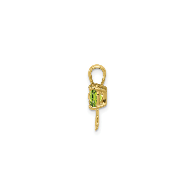 Peridot Bow Pendant (14K)