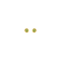 Peridot Claw Rope Stud Earrings