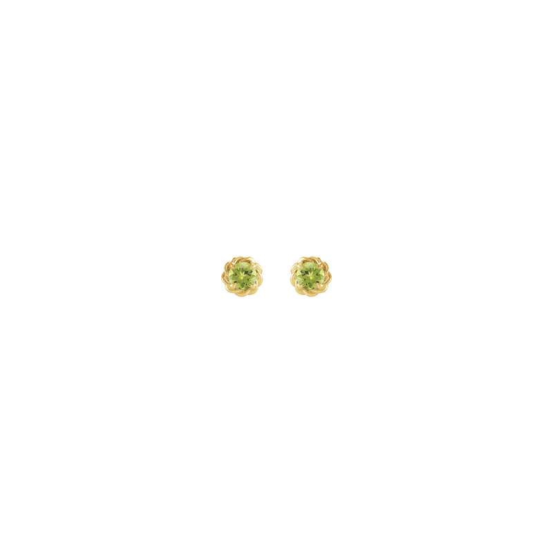 Peridot Claw Rope Stud Earrings