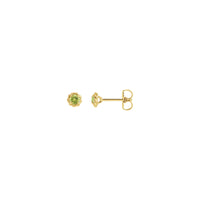 Peridot Claw Rope Stud Earrings