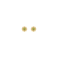 Peridot Petite Flower Stud Earrings