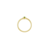 Peridot and Diamond French-Set Halo Ring