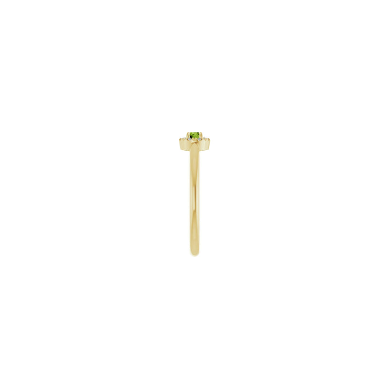 Peridot and Diamond French-Set Halo Ring