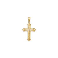 Reversible Fleur de Lis Cross Pendant (14K)