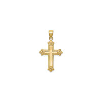 Reversible Fleur de Lis Cross Pendant (14K)