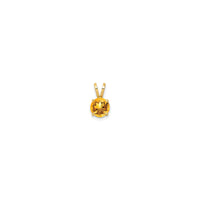 Round Citrine Solitaire Pendant (14K)