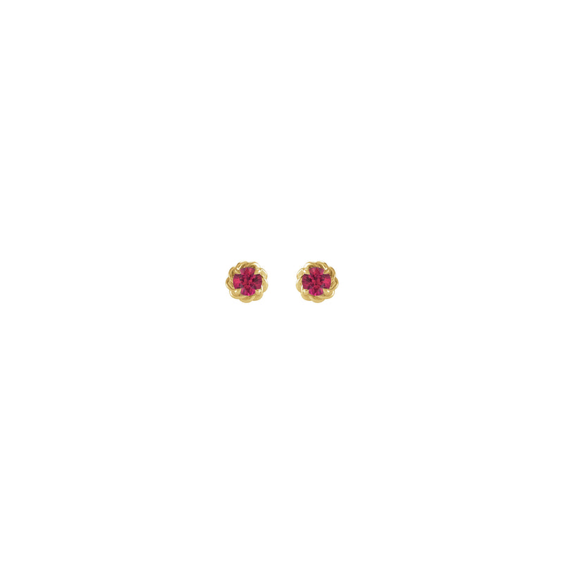 Ruby Claw Rope Stud Earrings