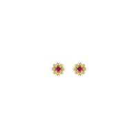 Ruby Petite Flower Stud Earrings