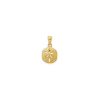 Satin Diamond-cut Sand Dollar Pendant (14K)