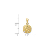 Satin Diamond-cut Sand Dollar Pendant (14K)