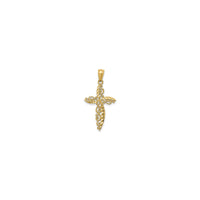 Scroll Design Cross Pendant (14K)