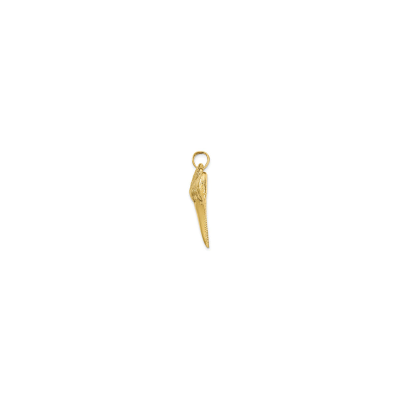 Solid 3D Shark Tooth Pendant (14K)