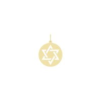 Star of David Cut-Out Round Pendant