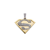 Superman Logo Diamond Pendant (14K)