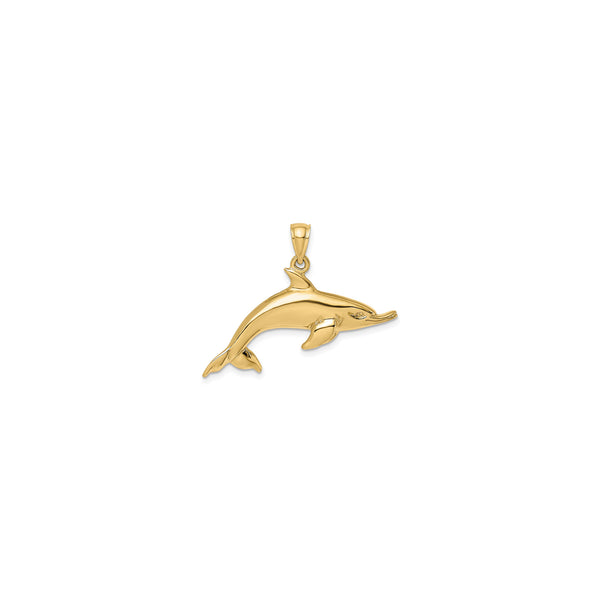 Swimming Dolphin Pendant (14K)