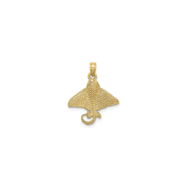 Textured Spotted Eagle Ray Pendant (14K)