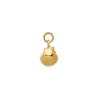 Textured and Soft Seashell Pendant (14K)