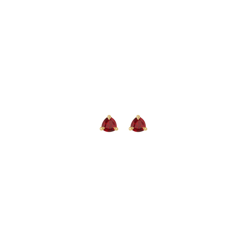 Trillion-Cut Ruby Stud Earrings