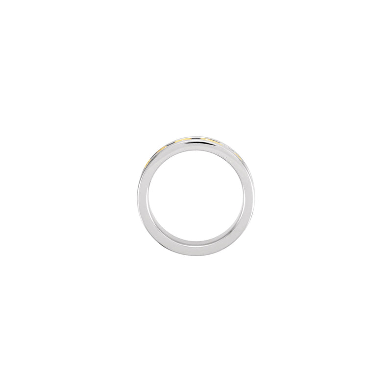 Setting view of a 14K yellow gold Two-Tone Etruscan-Style Ring