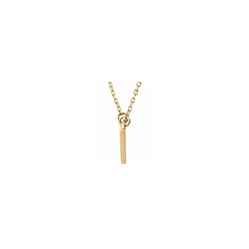 V Necklace (14K) side - Popular Jewelry - New York