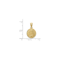 Virgin Mary Round Medal Pendant