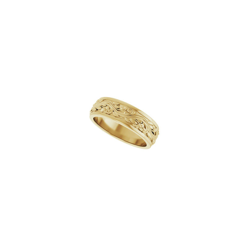 Wavy Laurel Textured Ring (14K) diagonal - Popular Jewelry - New York