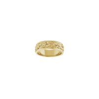 Wavy Laurel Textured Ring (14K) front - Popular Jewelry - New York