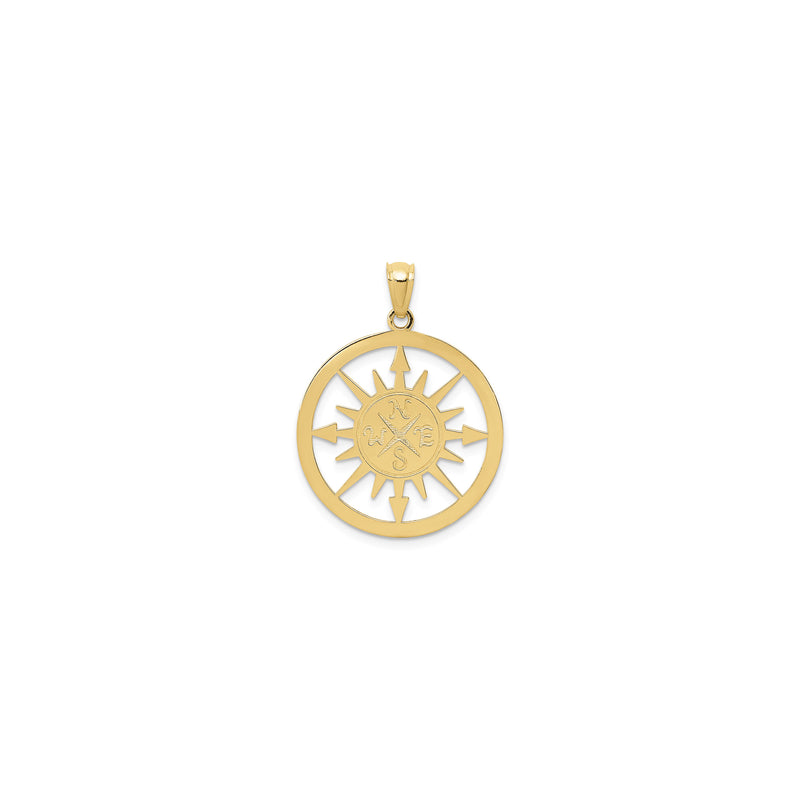 'Lost Without You' Compass Pendant (14K)