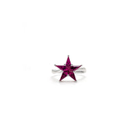 Pointy Ruby Star Ring (18K)