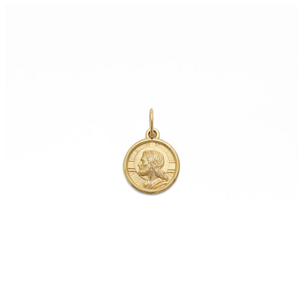 Adult Jesus Medallion ``Dio Ti Protegga`` Pendant (18K)