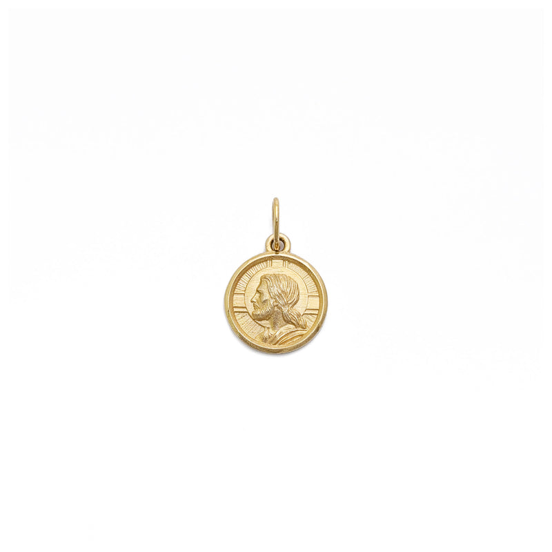 Adult Jesus Medallion ``Dio Ti Protegga`` Pendant (18K)