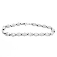 Diamond Shaped White Gold Bracelet (14K)