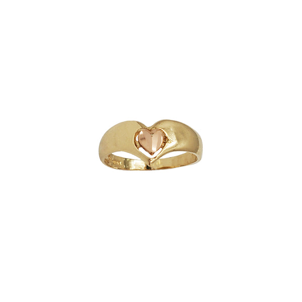 Diamond Cut Heart Ring (14K)