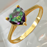 Mystic Fire Heart Diamond Lady Ring 18K