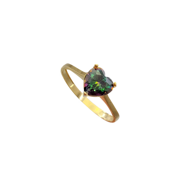 Mystic Fire Heart Diamond Lady Ring 18K