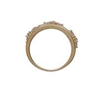 Crown Three head Ring 14K