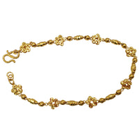 Round Ball and Flower Bracelet (24K)