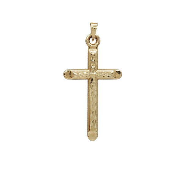 Diamond-Cut Cross Pendant (10K)