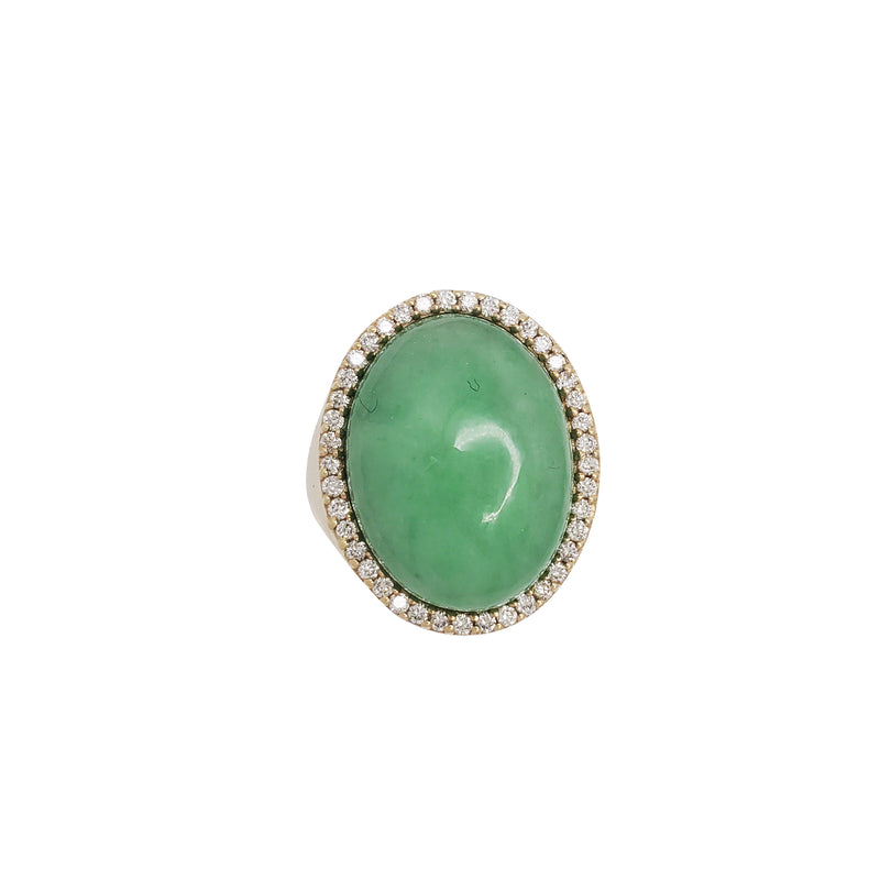 Diamond Jade Ring (14K)