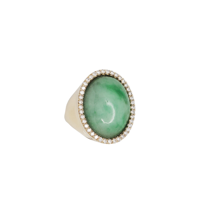 Diamond Jade Ring (14K)