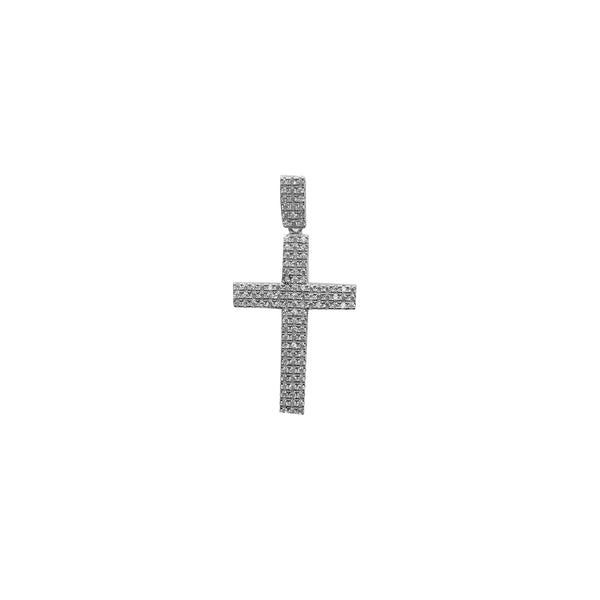 Cubic Zirconia Cross Pendant (Silver)