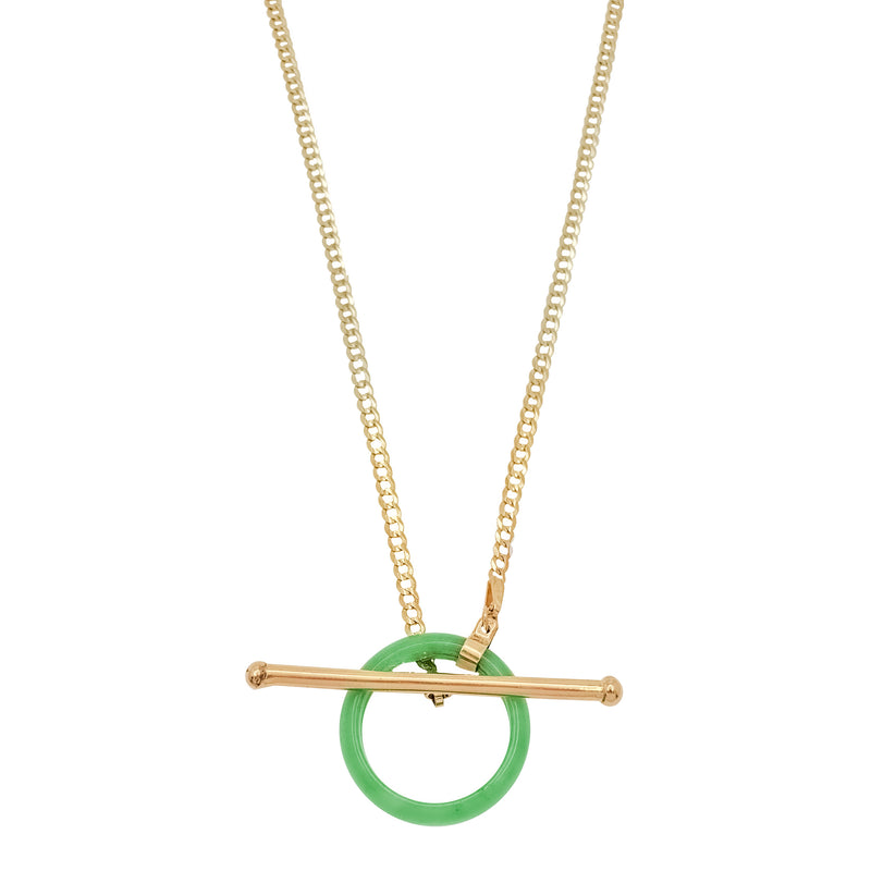 jade ring toggle clasp necklace