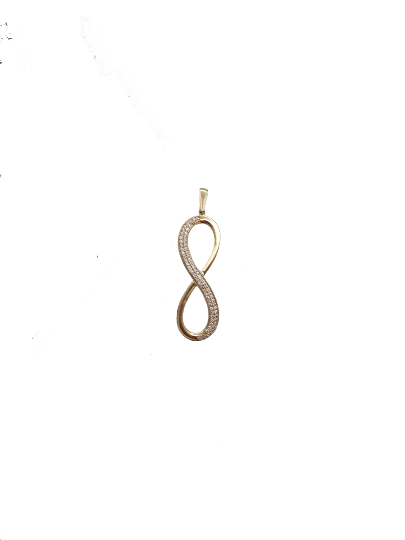 CZ Infinity Pendant (14K)