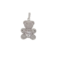 Zirconia Teddy Bear Pendant (Silver)