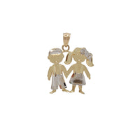 Two-Tone Boy and Girl Pendant (14K)