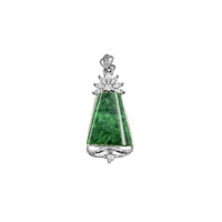 Jade Trapezoid Pendant Silver