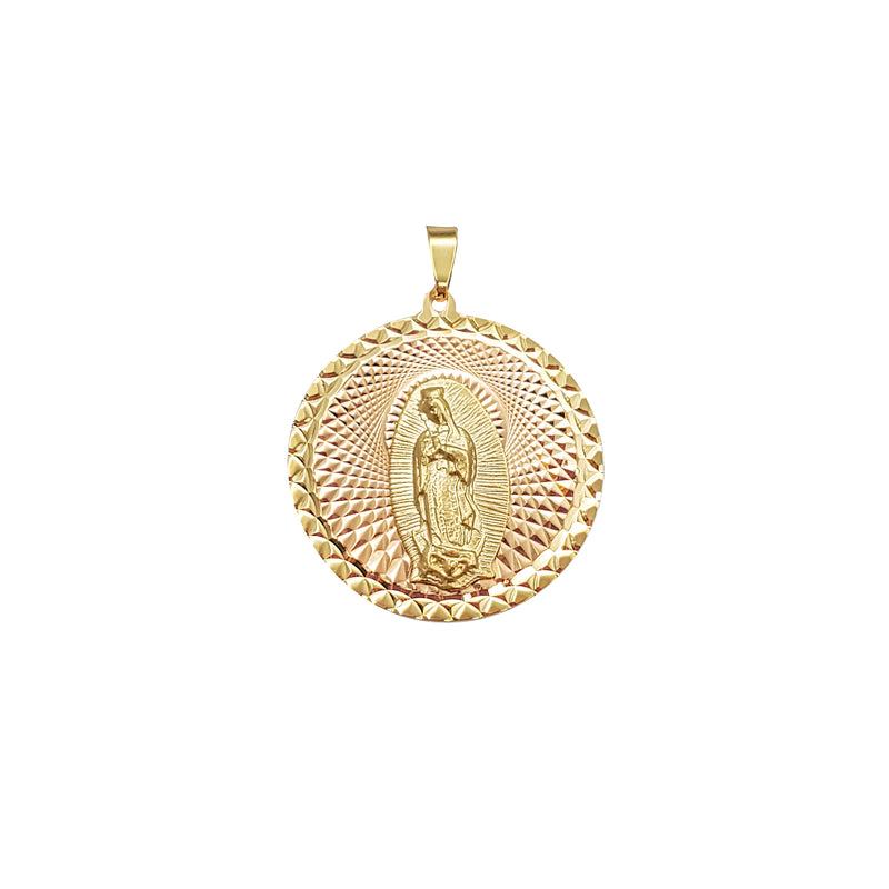 Virgin Mary Bordered Pendant (18K)