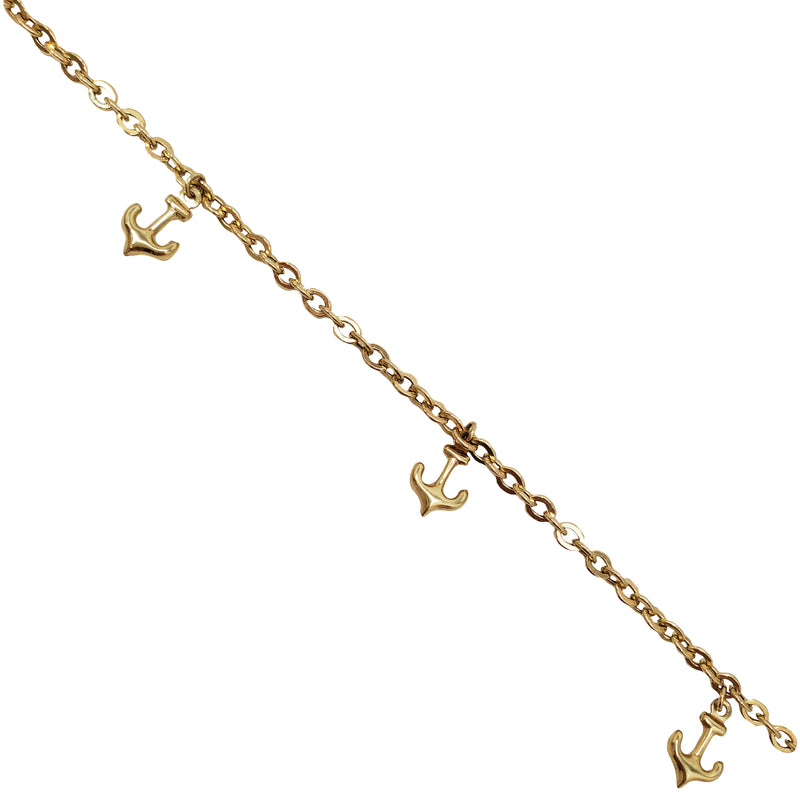 Anchor Anklet (14K)