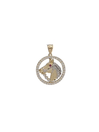 Horse Medallion Pendant (14K)