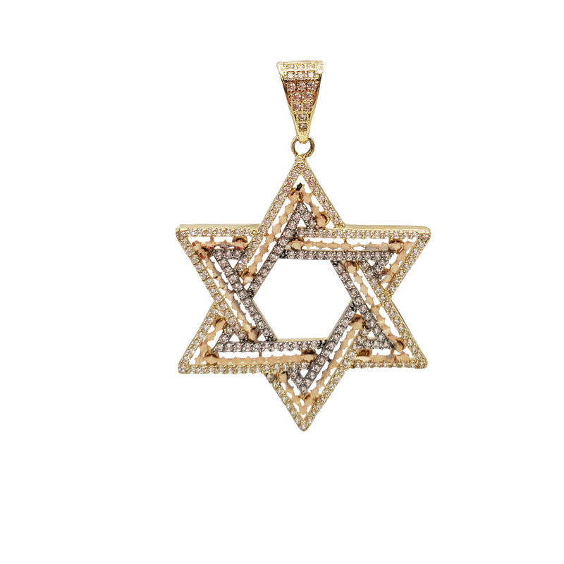 Diamond-Cut Star Of David Pendant (14K)